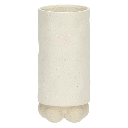 rituali domestici - Jarrón Deco Alto Inequilibrio de cerámica, 13 x 13 cm, Profundidad 28,4 cm, colección Inequilibrio