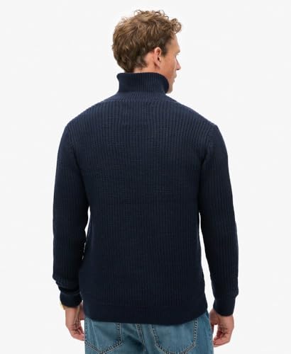 Superdry Men's Merchant Shawl Neck Jumper, Navy4