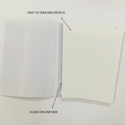 Image of Zen Sangam Artists' A5 Heavy Weight Mixed Media Glued Sketch Paper Pad - 325GSM, Hot Pressed - 24 Sheets - Smooth Texture Surface (14.8x21cm) For Heavy-body Paints, Calligraphy and Brush Pen Lettering