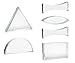EISCO Prisms & Lenses Set, 6 Pieces - Transparent Acrylic - All Faces Fully Polished - Includes Wooden Storage Box