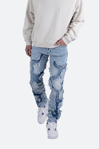 mnml Men's D423 Cracked Straight Denim4