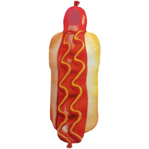 Muteitt Déguisement Unisexe De Hot-Dog, Costume Amusant De Hot-Dog, Déguisement De Cosplay pour Halloween, Costume pour Adultes