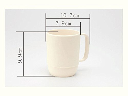 Taza de viaje no rompible de plástico 12 oz blanca miniatura 2