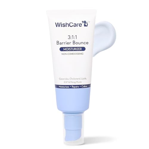 Image of WishCare 3:1:1 Barrier Bounce Moisturizer Cream for Face | Barrier Repair Moisturizer With Ceramides, EGF & Mung Mucin | Repairs Skin Barrier, Calms & Soothes | For Dry Skin, Oily & Combination Skin | For Men and Women | 50ml