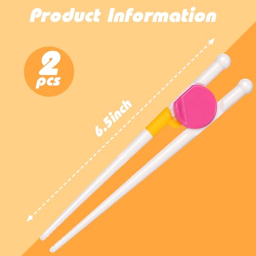 Kids Chopsticks, 2 Pairs Training Chopsticks for Toddlers Beginners Children Learning Practice, Hand Eye Coordination Development, Non-Slip Grip, Fun Everyday Dining Tool for Kids