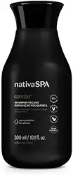 Na.tiva SPA Shampoo Vegano Caviar, Reparação Pós Química, com Quinoa, 300ml