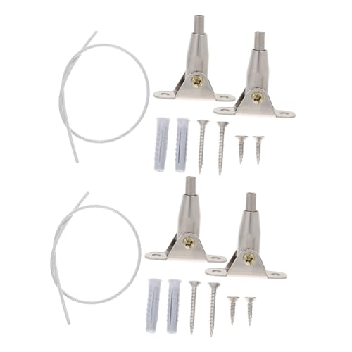 MUSISALY 2セット 家具転倒防止アンカー 調節可能な属製ストラップ ベビー 対策用 壁固定家具ストラップ 耐久性書棚キャビネット固定器