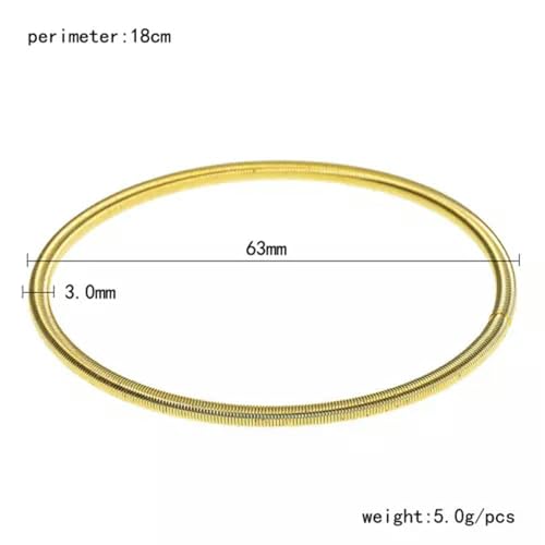 4pcs/ Set Stretchy Guitar String Dainty Springs Bracelets Sets Unique Bangles-3mm