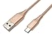Produktbild AmazonBasics - Verbindungskabel, USB Typ C auf USB Typ A, USB-3.1-Standard der 1. Generation, doppelt geflochtenes Nylon, 0,3 m, Gold