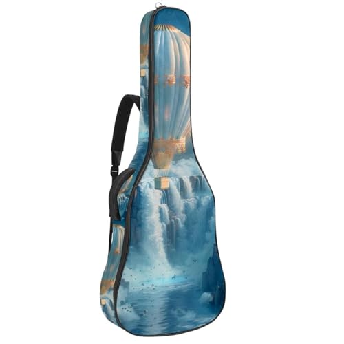 Sac pour guitare imperméable avec rembourrage éponge et multipoches montgolfière