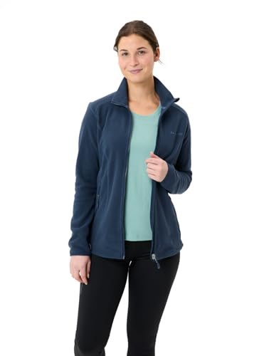 VAUDE Damen Rosemoor Fleecejacke, Zip-In-Funktion, angenehm warm und atmungsaktiv, dark sea, 40