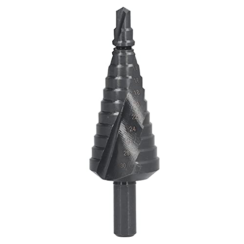 Mavaol 6mm 30mm Step Drill Bit, High Speed Steel HSS, Nitride Coating, Split Tip, Clean Holes, Deburring Tool, for Wood, Metal, PVC, Aluminum, DIY Professionals