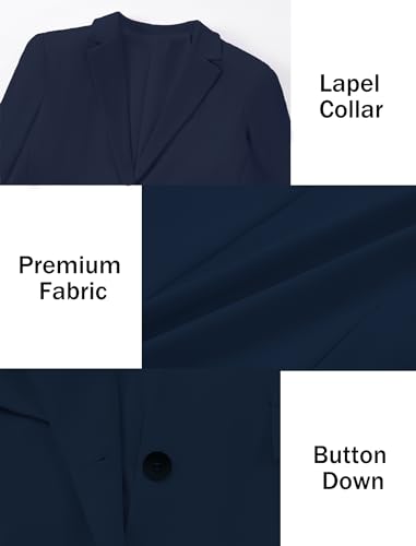 EXARUS Girls Blazer Jacket Long Sleeve Teen Notched Collar/Lapel Collar with Pocket Open Front Casual Kids Blazers Suit4