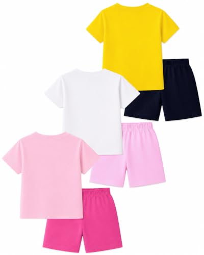 Image of Kuchipoo Girls Regular Fit Cotton T-Shirts and Shorts Set