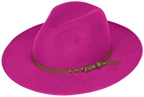 Chapeau fedora en feutre fuchsia taille unique pour affirmer votre style