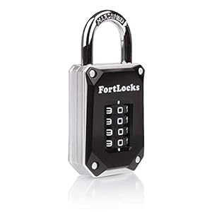 Gym Locker Lock – 4 Digit, Heavy Duty, Hardened Stainless Steel, Weatherproof and Outdoor Combination Padlock – Easy to Read Numbers – Resettable and Cut Proof Combo Code – 1 Pack Silver