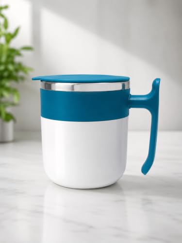 Image of Coffee Mug with Lid Insulated Stainless Steel for Tea Milk Mug Inner Stylist Double Wall Cup for Home & Office Use, Mugs to Gift to Best Friend, Tea Mug-350ml (Assorted Colour)