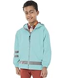 Charles River Apparel Kid's Toddler New Englander Rain Jacket Outerwear, Aqua/Reflective, 3T