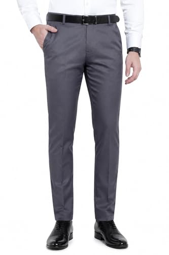 Image of Formal Pants for Men Office Wear - Premium Slim Fit Formal Trouser for Men, College Pant for Boys, Gents Bottom Formal wear for Office Meeting, Party, Gathering, Wedding