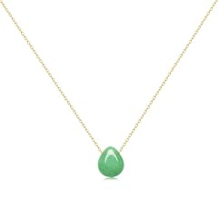 Green Jade Teardrop Necklace
