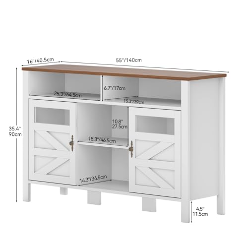 YITAHOME-Buffet-Sideboard-Cabinet-with-Storage-55-Large-Sideboard-Cabinet-with-Doors-Farmhouse-Buffet-Storage-Cabinet-for-Kitchen-Living-Room-White YITAHOME Buffet Sideboard Cabinet with Storage 55 Large Sideboard Cabinet with Doors Farmhouse Buffet Storage Cabinet for Kitchen Living Room White