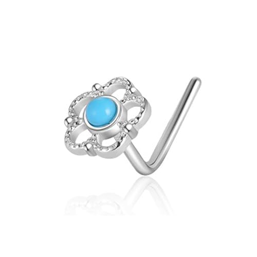 Niaspi S925 �X�^�[�����O�V���o�[ �m�[�Y�����O �����p �N���X�^���X�^�[ �J���t���I�p�[�� �^�[�R�C�Y�t�����[�X�^�[ L���^�m�[�Y�X�^�b�h�����O �l�W ���@�E�s�A�X �W���G���[, 20g, �L���[�r�b�N�W���R�j�A �X�^�[�����O�V���o�[, ��΂�