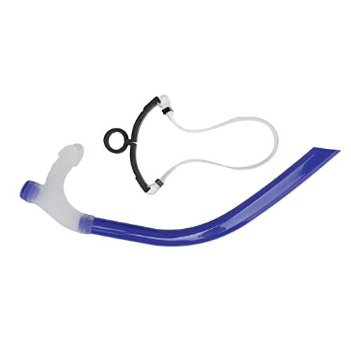 Culnflun Tubo de respiración de silicona con reducción de arrastre, soporte ajustable para esnórquel, buceo, adultos, adolescentes, azul (Royalblue)