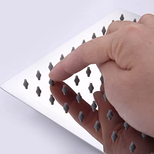 Bathroom Thermostatic Shower Mixer Set Handheld Shower and with Adjustable 8" Overhead Rainfall Shower Head Twin Head & Body Chrome Plated Set