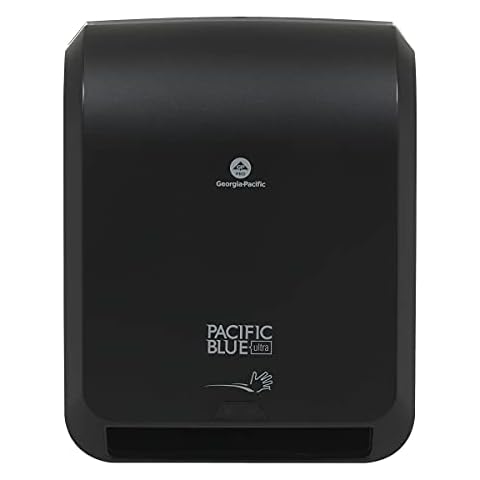 Pacific Blue Ultra 8" High-Capacity Automated Touchless Paper Towel Dispenser by GP PRO (Georgia-Pacific), Black, 59590, 12.9" W x 9" D x 16" H, 1 Dispenser Cover