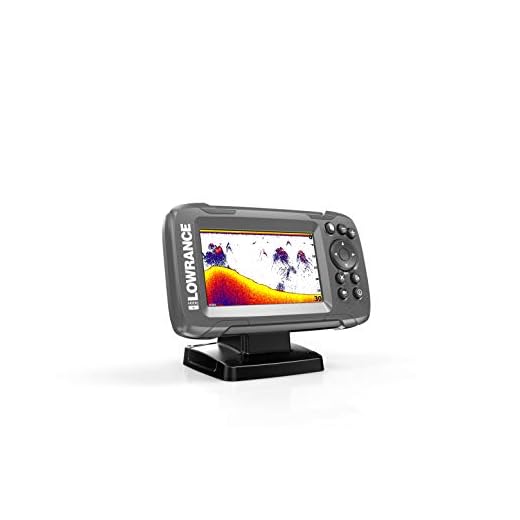 Lowrance HOOK2 4X - 4-inch Fish Finder with Bullet Skimmer Transducer, Gray, One Size