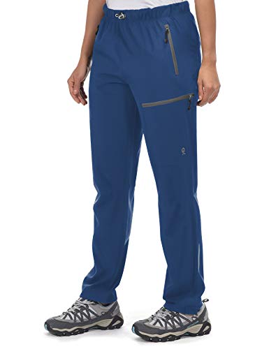 Little Donkey Andy Women's Lightweight Quick Dry Cargo Hiking Pants UPF 50+ Stretch Travel Pants Deep Blue M