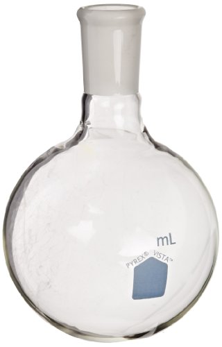 Bouteille d'ébullition PYREX Vista 500 ml col court fond rond joint 24/40 pour laboratoire