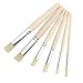 CHICIRIS 6PCS Wooden Stencil Brushes Flexible Brush Set for All Media Painting for Art and Crafting