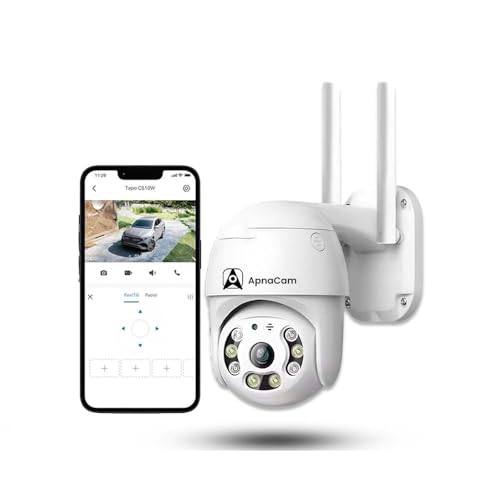 Image of ApnaCam 3MP Wi-Fi Full Color Outdoor Smart Security Camera | 360 with Pan & Tilt | Two Way Talk | Human Detection | Night Vision | Supports SD Card (up to 128 GB)