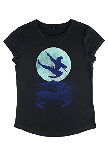 Disney Misty Mulan-Camiseta de Manga Larga para Mujer, Negro, S