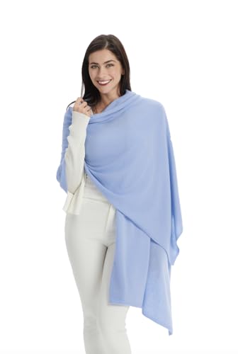 Seasons Comfort 100% Mongolian Luxury Cashmere Shawl - Oversized Pashmina Wraps Featherlight Scarf Timeless Design for All Occasions