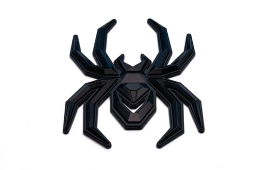 Image of 2Pcs Custom Spider Emblems Left Right Car Badge for Universal Car Body Motorcycle SUV Widow Door Edition Decoration (Matte Black)