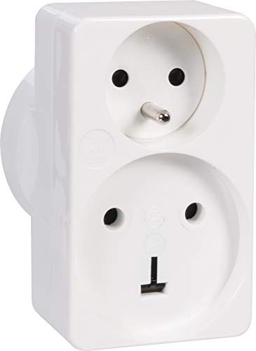 Legrand LEG90035 - Adaptador (2 enchufes 2P + T, 16 y 20 A, en toma de 32 A)