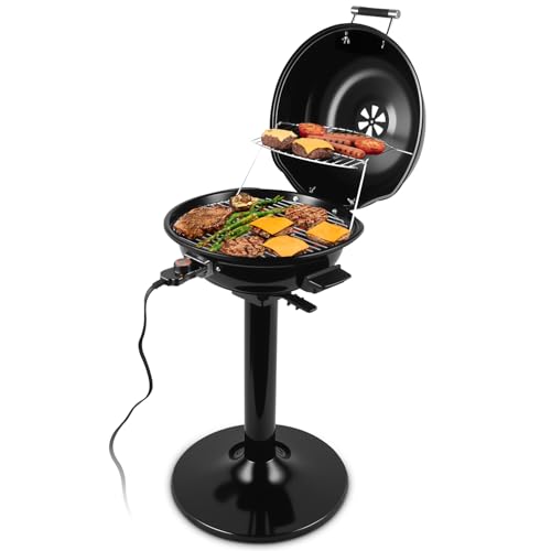 Electric Grill, CUSIMAX Electric Indoor/Outdoor Grill, 1600W Portable BBQ with Lid for Indoor &...
