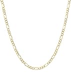 Jewelry Atelier Gold Chain Necklace Collection - 14K Solid Yellow Gold Filled Figaro Chain Necklaces...