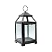 Hosley's 12" High Clear Glass & Iron, Classic Style Lantern. Ideal Gift for festivities, parties, weddings, aromatherapy and spa settings. Bulk Buy