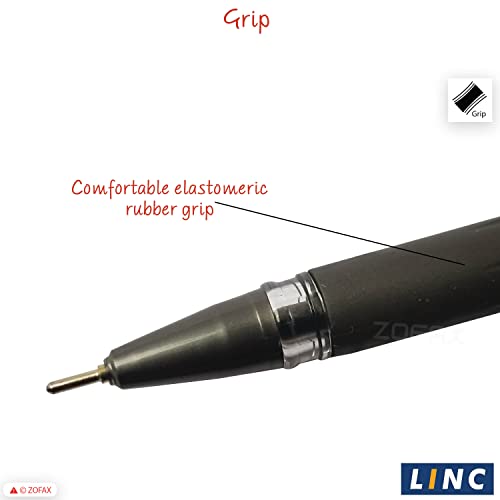 Image of Linc Glycer 0.6 mm Ball Pen | Black Ink, Pack Of 20