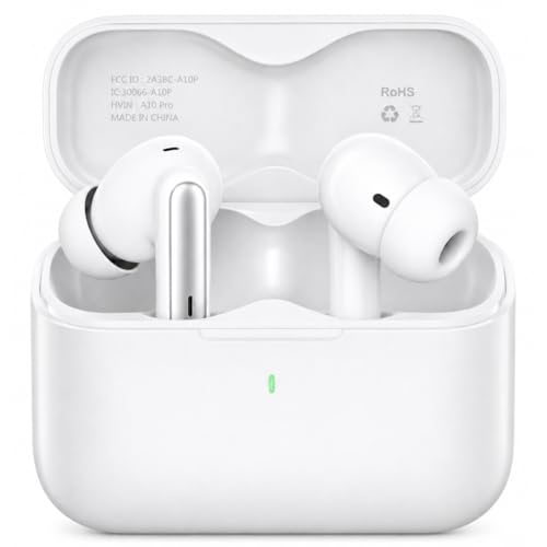 Fone de Ouvido Bluetooth 5.4 Sem Fio Intra Auricular com Microfone, Redução de Ruído, Controle Touch, Resistente à Água, Estojo Carregador USB-C, até 16h, Compatível com Todo Celular e Notebook