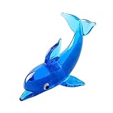 Statue de dauphin en verre - c'est un collectionneur de cristaux, les membres de la famille, vos amis et autres, une mini figurine de dauphin