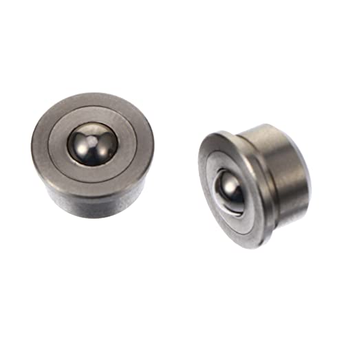SOLUSTRE Replacement Casters Ball Transfer Roller 2pcs Set for Industrial Use Stainless Steel Easy to Install