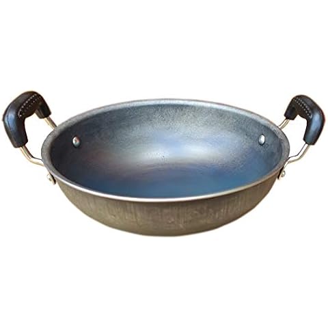 nakshathra Iron Kadai, Black, 215mm Cover