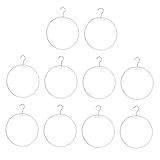 BUGUUYO 10pcs Bikini Hanger Swimwear Tongs Hangers Swimsuit Hangers Plastic Round Circle Loop White Hangers Plastic Hook Bikini Drying Racks Ring Frame Simple Women's Stainless Steel