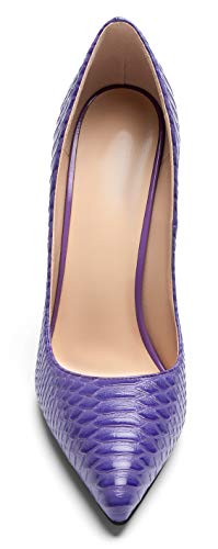 Mettesally Women's High Heel Pumps Pointed Toe Stiletto Heels Slip On Office Party Dress Shoes4