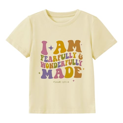 IAM A Child of God Christian Shirts for Kids Toddler Jesus Religious Tee Tops Bible Verse Clothes 2-7 Years