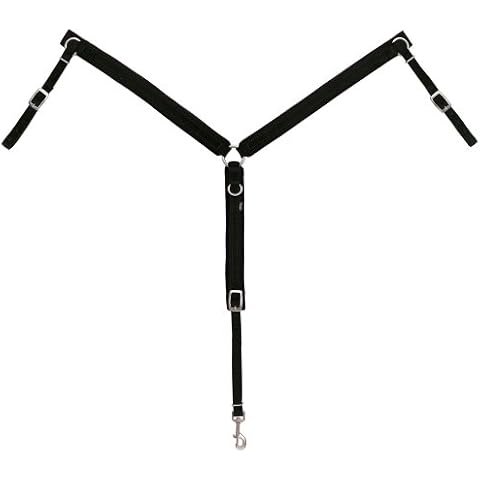 Weaver Leather Felt Lined Nylon Ring-in-Center Breast Collar, Horse Size, Black Cover